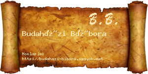 Budaházi Bíbora névjegykártya